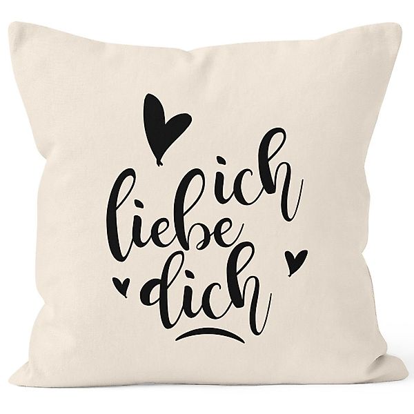 MoonWorks Dekokissen Kissenbezug Ich liebe Dich günstig online kaufen