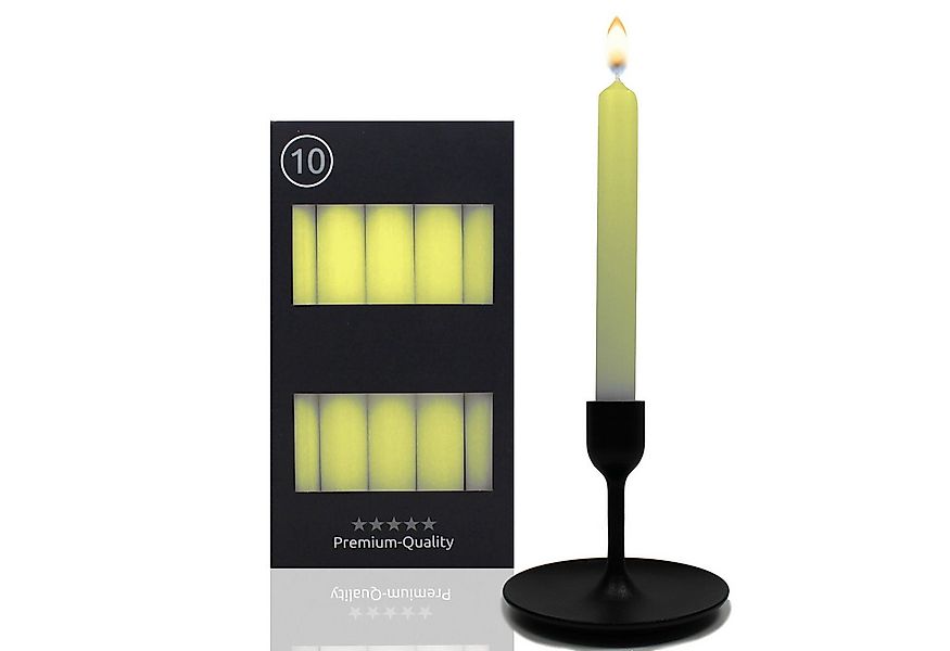 Candelo Tafelkerze 10er Set Tafelkerzen Stabkerzen Grün 18,5cm Kerze 7,5 St günstig online kaufen