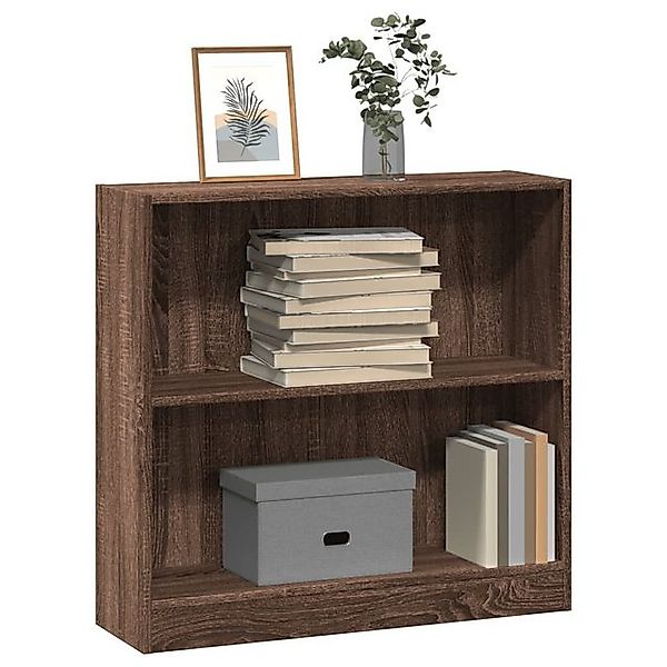 vidaXL Bücherregal Bücherregal Braun Eichen-Optik 80x24x76cm Spanplatte günstig online kaufen