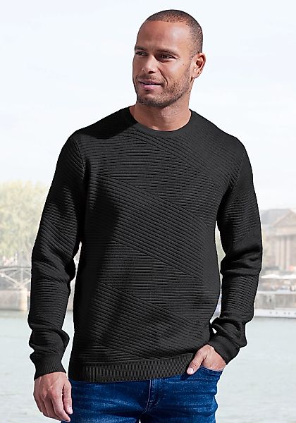 John Devin Strickpullover Pullover aus weichem Strukturstrick günstig online kaufen