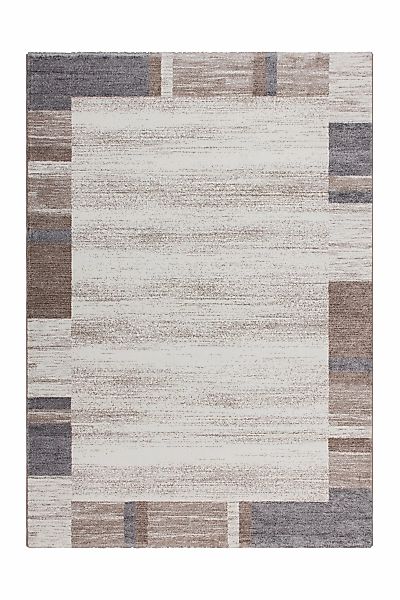 Kayoom Kurzflorteppich Falkland - Darwin Beige Silber 200cm X 290cm günstig online kaufen