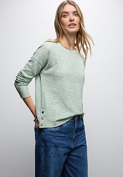 STREET ONE Rundhalspullover mit Knöpfen günstig online kaufen