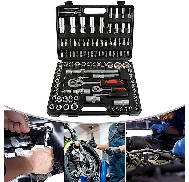 JEOBEST Steckschlüssel Steckschlüsselsatz 108 teilig Mechanik Werkzeugsatz, günstig online kaufen