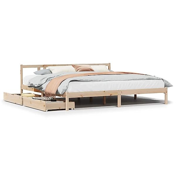 vidaXL Massivholzbett ohne Matratze 180x200 Kiefernholz 3301642 günstig online kaufen