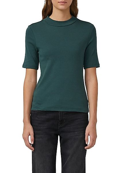 s.Oliver T-Shirt Sommershirt mit Stehkragen und in Ripp-Optik günstig online kaufen