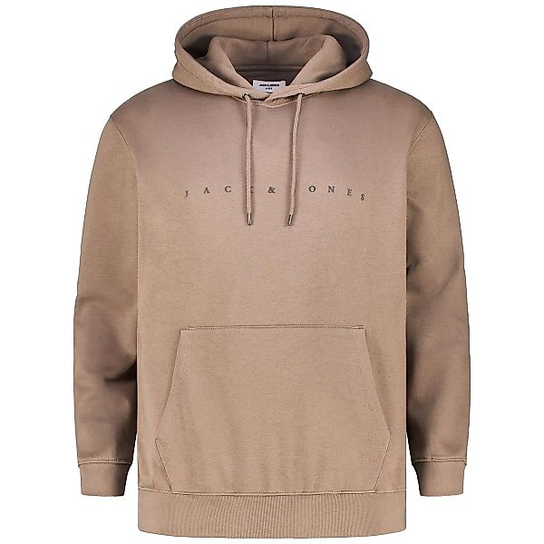 Jack&Jones Hoodie aus Baumwolle Farbe mittelbraun Größe: 7XL günstig online kaufen