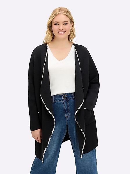Sheego Strickjacke Strickjacke Langarm Jacquard günstig online kaufen