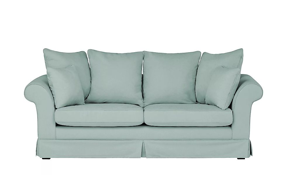 Hussensofa - blau - 214 cm - 70 cm - 92 cm - Polstermöbel > Sofas > 3-Sitze günstig online kaufen