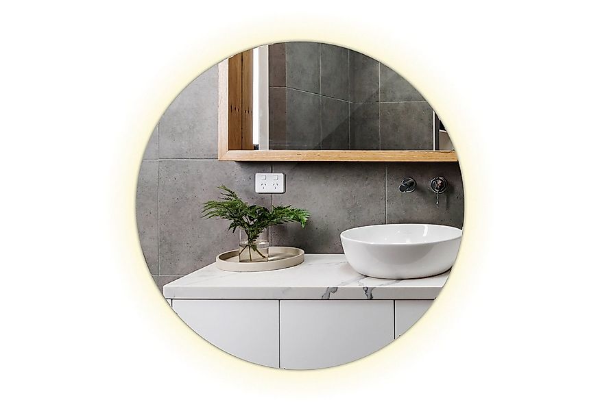 Tulup Dekospiegel Dekorativer Runder Spiegel mit LED-Hintergrundbeleuchtung günstig online kaufen