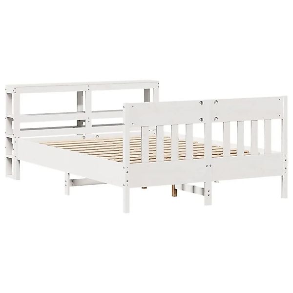 vidaXL Massivholzbett ohne Matratze Weiß 120x190 cm Kiefernholz 3306283 günstig online kaufen
