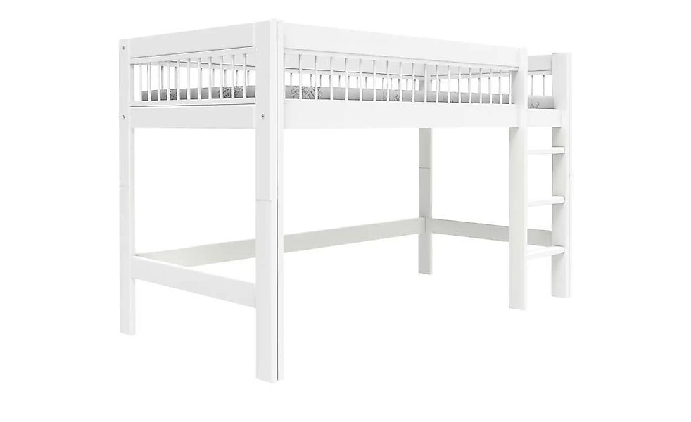Lifetime Halbhohes Bett mit gerader Leiter  Breeze ¦ weiß ¦ Maße (cm): B: 1 günstig online kaufen