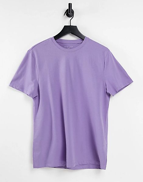 New Look – T-Shirt mit Rundhalsausschnitt in Violett-Lila günstig online kaufen