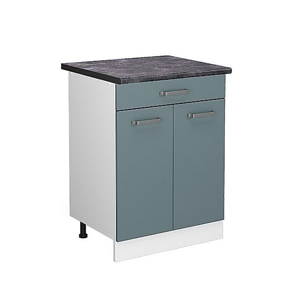 Vicco Unterschrank R-Line, Blau-Grau/Weiß, 60 cm mit Schublade, AP Anthrazi günstig online kaufen