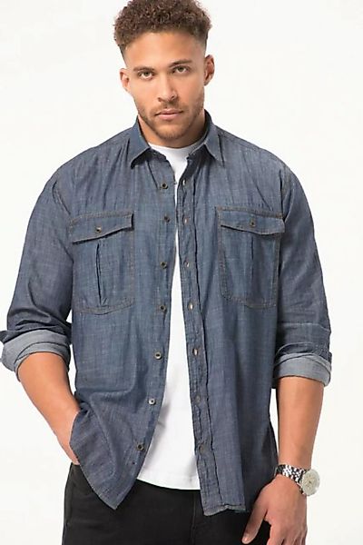 STHUGE Businesshemd STHUGE Jeans-Hemd Langarm Modern Fit Kentkragen günstig online kaufen
