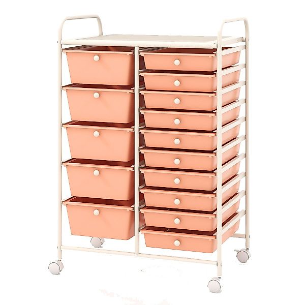 COSTWAY Rollcontainer, Bürocontainer mit 15 stapelbaren günstig online kaufen