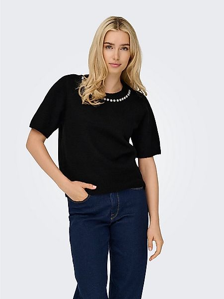 ONLY Kurzarmpullover ONLABBY LIFE SS BLING TOP O-NECK KNT günstig online kaufen