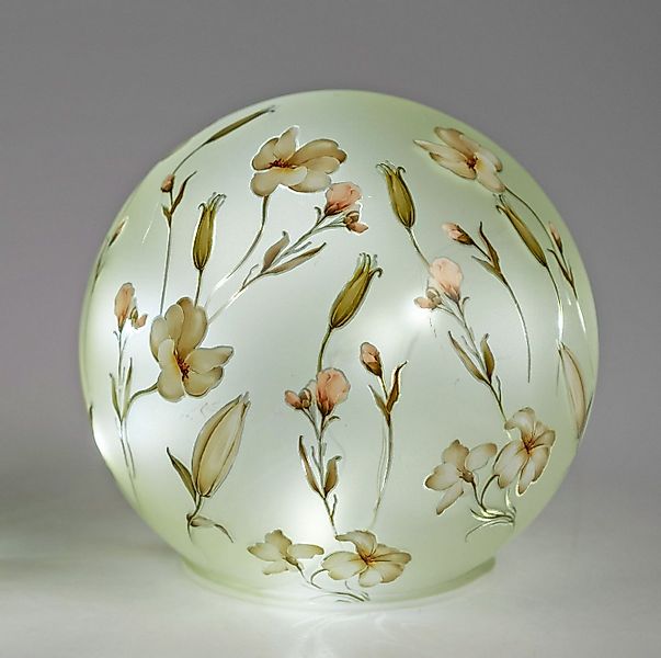 formano LED Dekolicht Deko Kugel Blütentraum Glas 15 cm Glasleuchte mit Blu günstig online kaufen