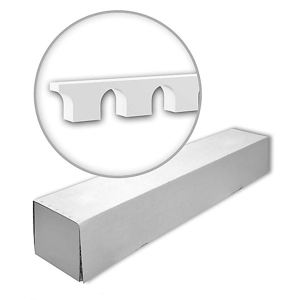 PROFHOME 151805-Box Wandleisten 1 Karton Set mit 4 Friesleisten 8 m Weiß günstig online kaufen