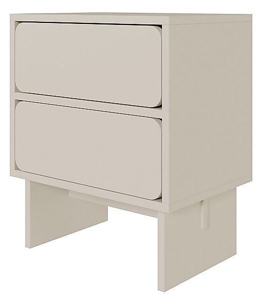 Selsey Nachttisch WUWU, mit 2 Schubladen, Greige, 50 cm günstig online kaufen