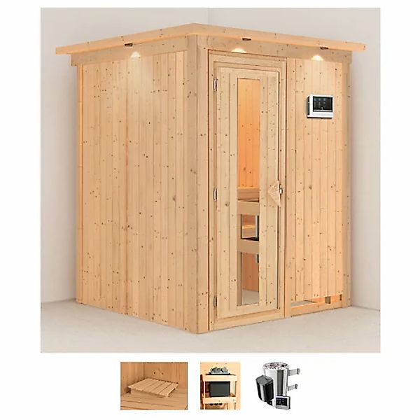 Karibu Sauna »Milaja«, 3,6-kW-Plug & Play Ofen mit externer Steuerung günstig online kaufen