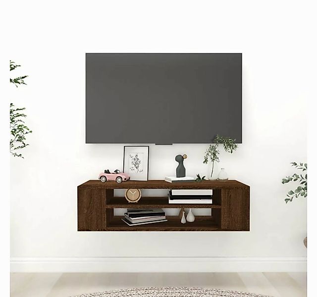 vidaXL Schrankmodule TV-Wandschrank Braun Eichen-Optik 100x30x26,5 cm Holzw günstig online kaufen