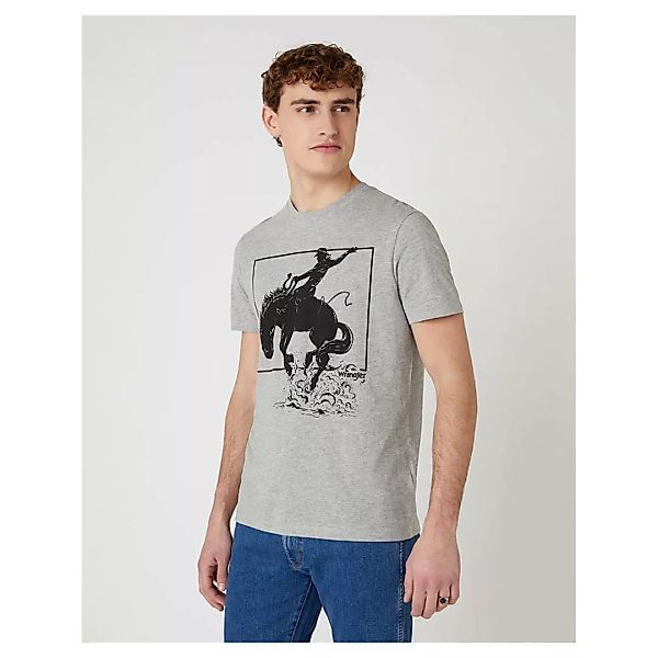 Wrangler Graphic Horse Kurzärmeliges T-shirt S Mid Grey Mel günstig online kaufen
