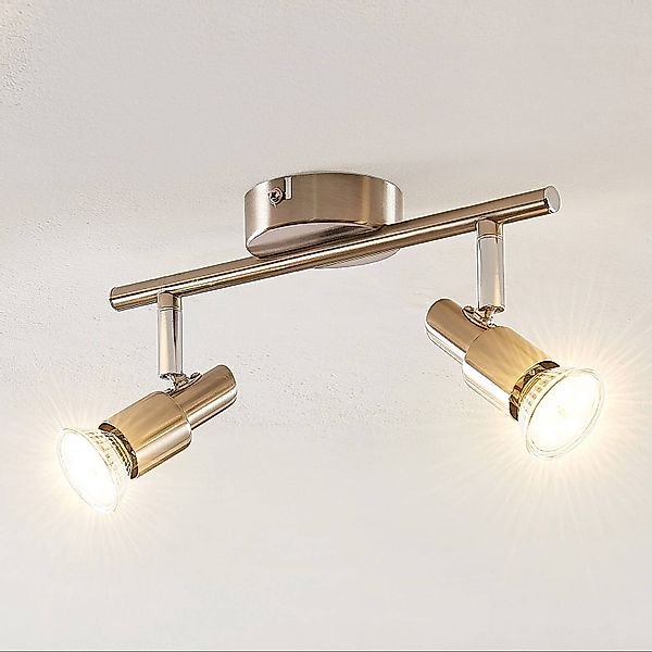 ELC Farida Deckenlampe, nickel, 2-flammig günstig online kaufen
