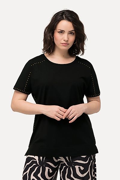 Ulla Popken T-Shirt T-Shirt Ziernieten Oversized günstig online kaufen