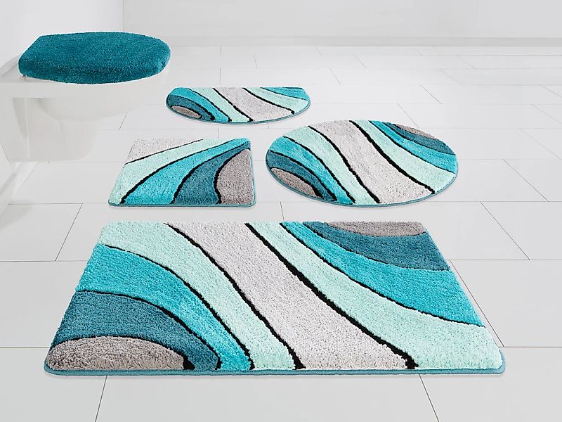 my home Badematte "Josie, Badvorleger, Badezimmer Teppich" Höhe 20 mm rutsc günstig online kaufen