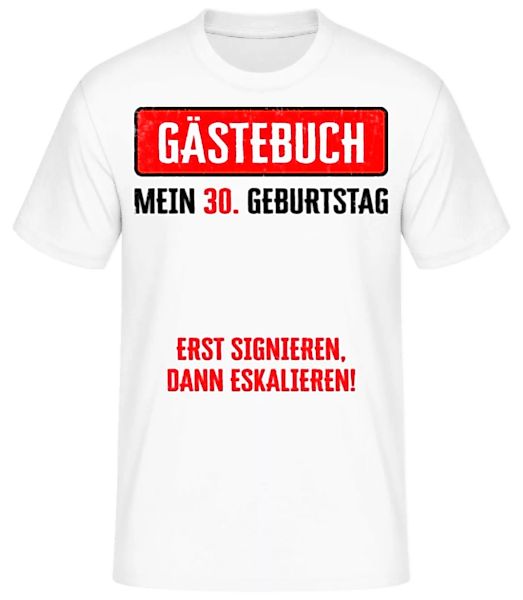 Gästebuch 30 Geburtstag · Männer Basic T-Shirt günstig online kaufen