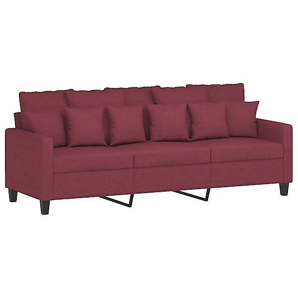 vidaXL 3-Sitzer-Sofa Weinrot 180 cm Stoff 359281 günstig online kaufen
