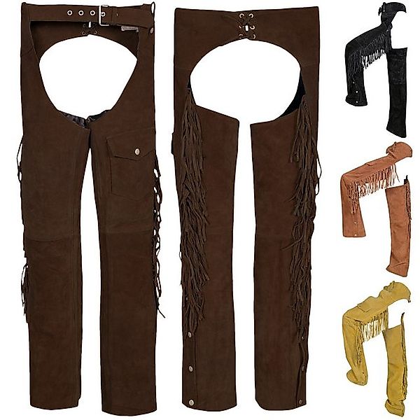 German Wear Reithose GW952T Chaps Fransenhose Reiter Cowboy Western Lederch günstig online kaufen