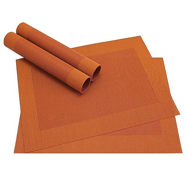matches21 HOME & HOBBY Platzset Tischset BORDA 4er orange Tischunterlage al günstig online kaufen