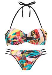 Bruno Banani Bügel-Bandeau-Bikini "Onyx" Set, mit kontrastfarbigen Details günstig online kaufen