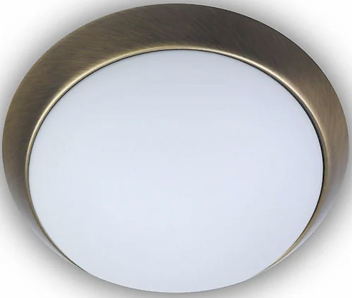 niermann Deckenleuchte »Opal matt, Dekorring Altmessing, HF Sensor, LED« LE günstig online kaufen