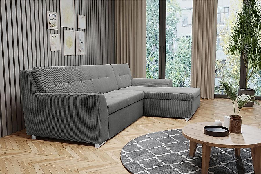 DOMO collection Ecksofa Treviso, wahlweise mit Bettfunktion, incl. Zierkiss günstig online kaufen