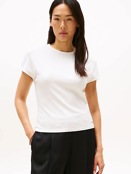 Tommy Hilfiger Kurzarmshirt "5X2 RIB SLIM C-NK CAP SLV TEE" günstig online kaufen