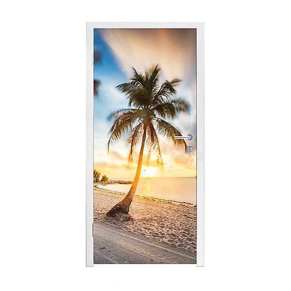 MuchoWow Türtapete Sonnenuntergang - Strand - günstig online kaufen