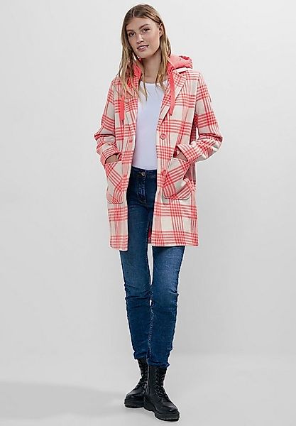 CECIL Langmantel Long Check im Karo-Muster und mit Kapuze günstig online kaufen