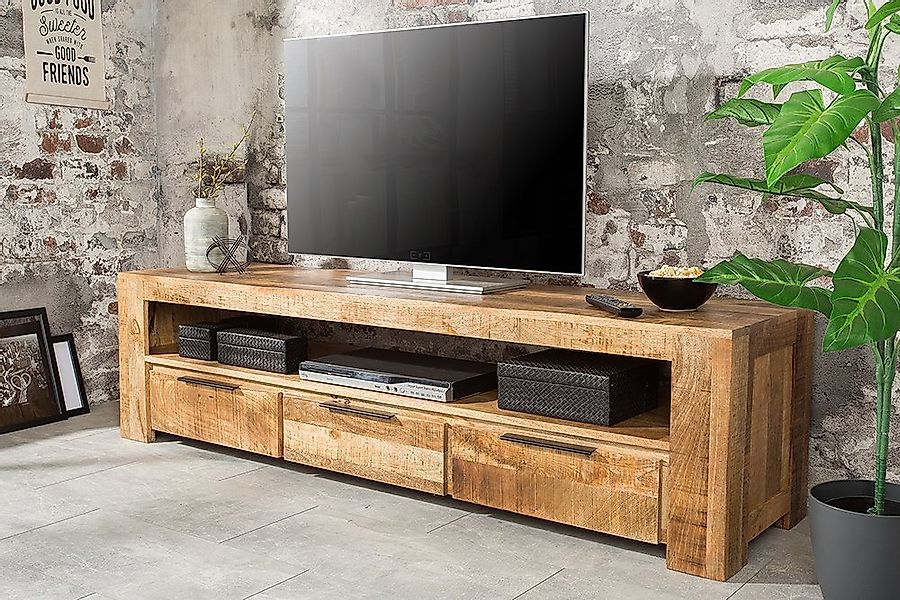 riess-ambiente Lowboard IRON CRAFT 170cm natur, Massivholz · TV-Board · 3 S günstig online kaufen