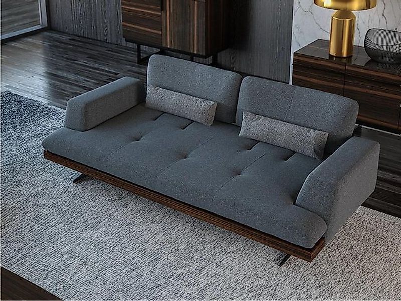 Xlmoebel Sofa Modernes graues Drei-Sitzer-Sofa für das Wohnzimmer in stilvo günstig online kaufen