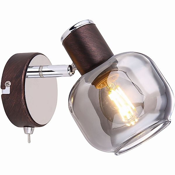 GLOBO LIGHTING Wandleuchte Wandleuchte Wandspot Glas günstig online kaufen