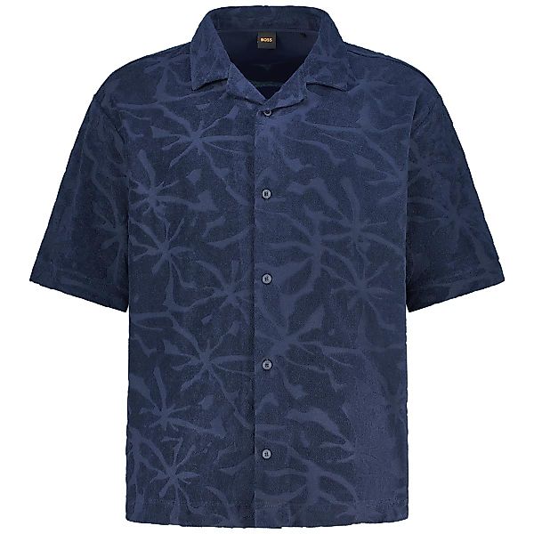 BOSS Freizeithemd aus Frottee Farbe dunkelblau Größe: 6XL günstig online kaufen