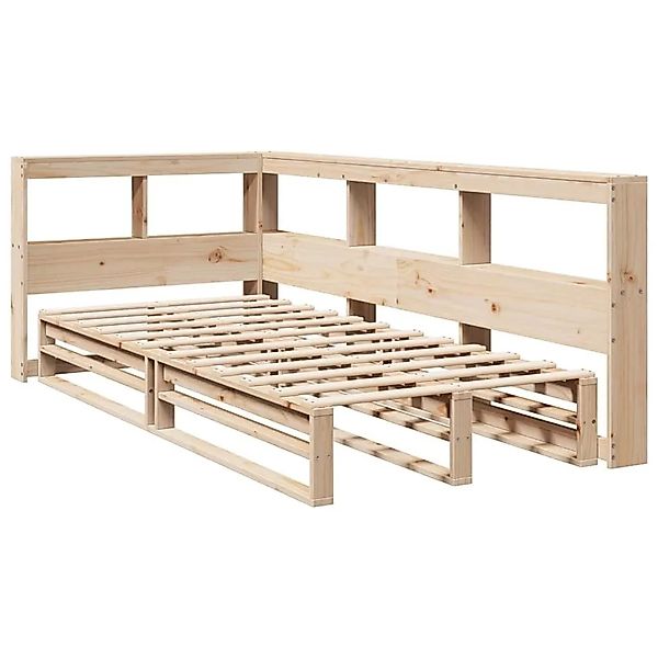 vidaXL Massivholzbett mit Regal ohne Matratze 90x190 cm Kiefer 3324520 günstig online kaufen