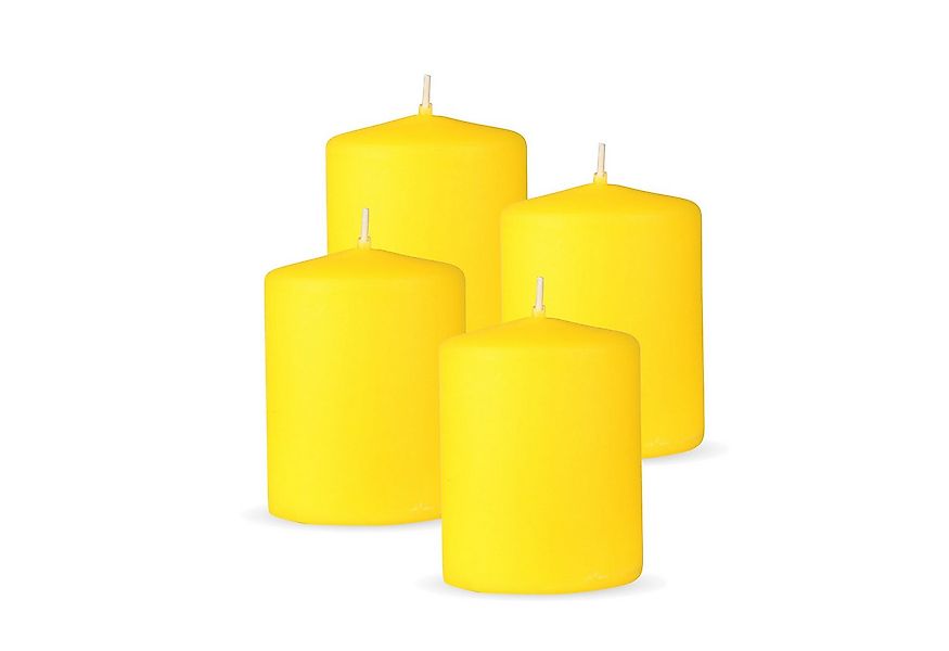 HS Candle Stumpenkerze Säulenkerze Ø7cm (4-tlg), Wachskerzen - unparfümiert günstig online kaufen