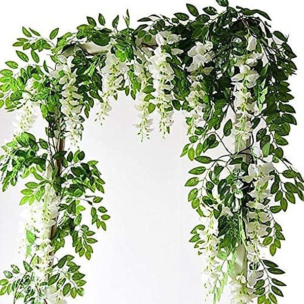 Kunstgirlande Künstliche Glyzinienrebe, Gefälschte Seide Blumen günstig online kaufen