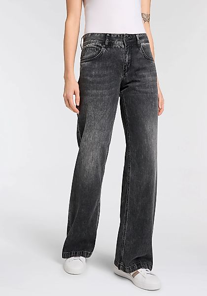 Herrlicher 5-Pocket-Jeans "Edna Denim Black", mit ausgestelltem Bein günstig online kaufen