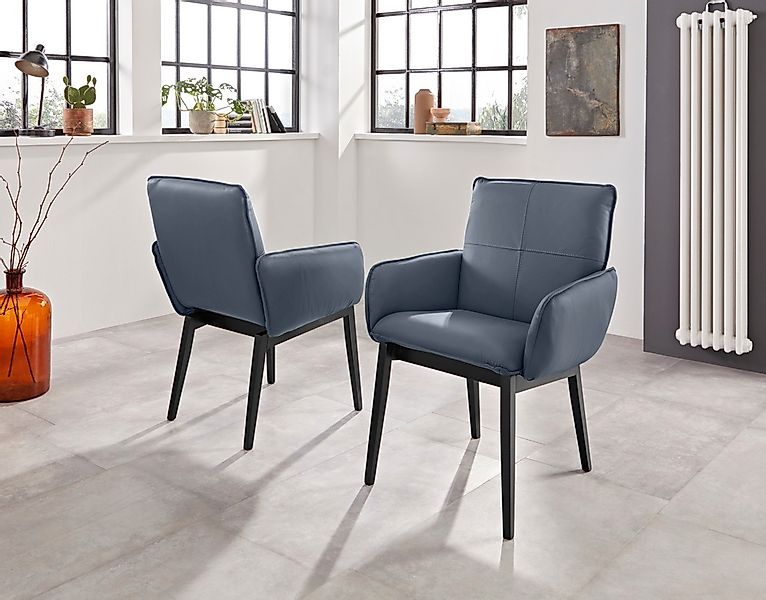 Home affaire Armlehnstuhl "Model 6" (Set) 2 Stk.Bezug in Microfaser oder Le günstig online kaufen