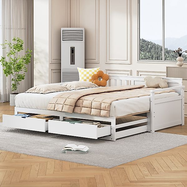 Flieks Daybett, Tagesbett Holzbett mit Schubladen günstig online kaufen