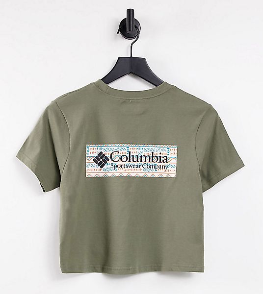 Columbia – CSC River 1/2 – Kurz geschnittenes T-Shirt in Grün, exklusiv bei günstig online kaufen